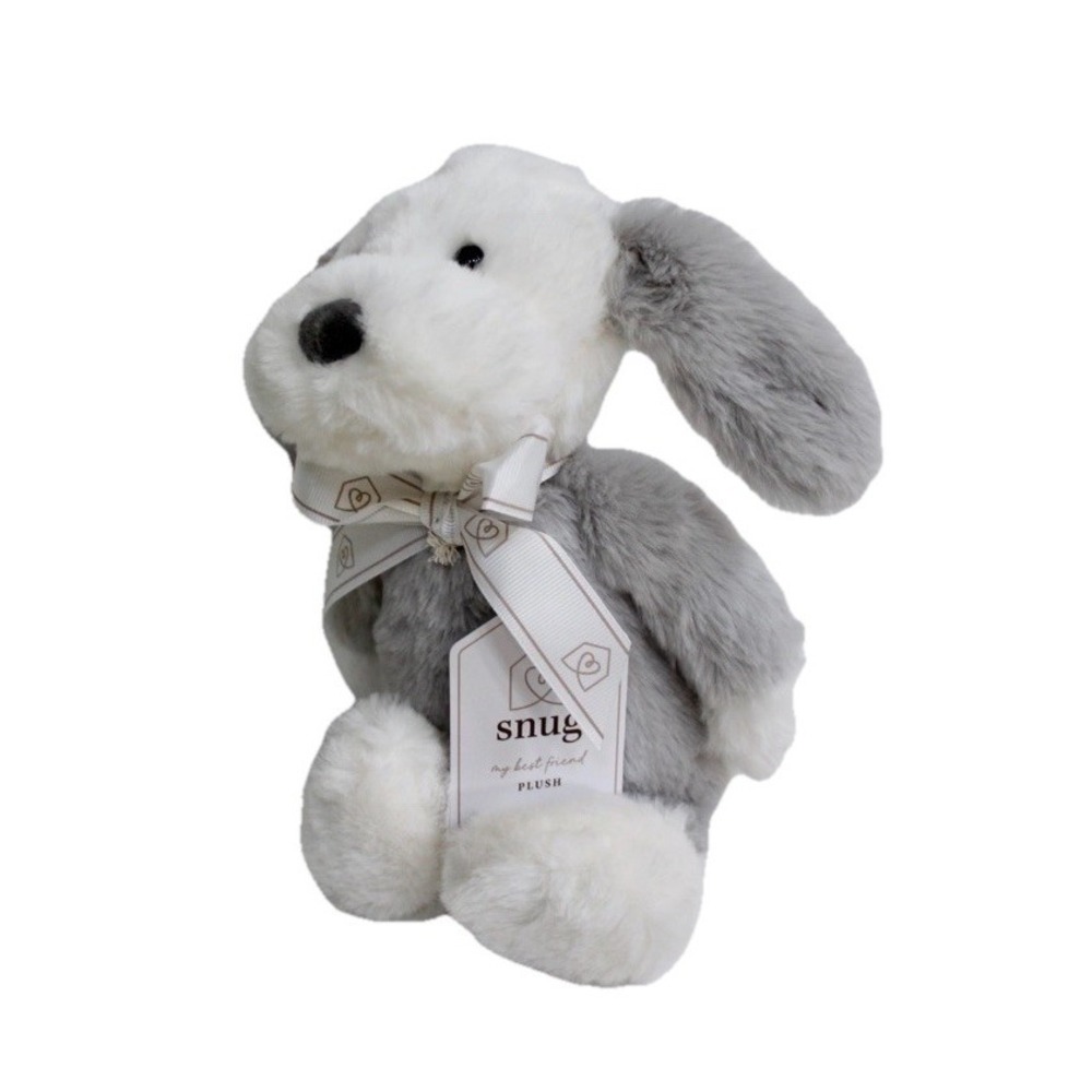 NWT Baby Snug Puppy Dog Lovey‎ Gray/White 12" Plush Toddler Soft Stuffed Animal - Picture 6 of 8